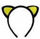 貓耳朵型2-黑底黃(髮箍)