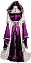 連帽禮服(紫白)-中世紀連帽禮服