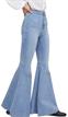 淡藍喇叭褲型8 復古大喇叭褲 60、70年代服裝 Disco 復古穿搭 包含