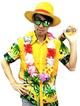 花襯衫(型4)黃底椰子樹 夏威夷風格