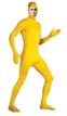 黃色連身緊身衣 (萊卡彈性衣)有露臉.背景隱形衣.