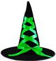 巫婆帽(青綠)-萬聖節巫婆必備服裝