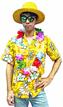 花襯衫(型6)黃花邊 夏威夷風格