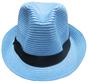 草編紳士帽-藍色