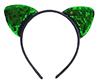 貓耳朵型9-亮片綠髮箍