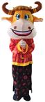 財神牛(黃型4)-板橋卡通人偶吉祥物服裝出租借薪傳服裝