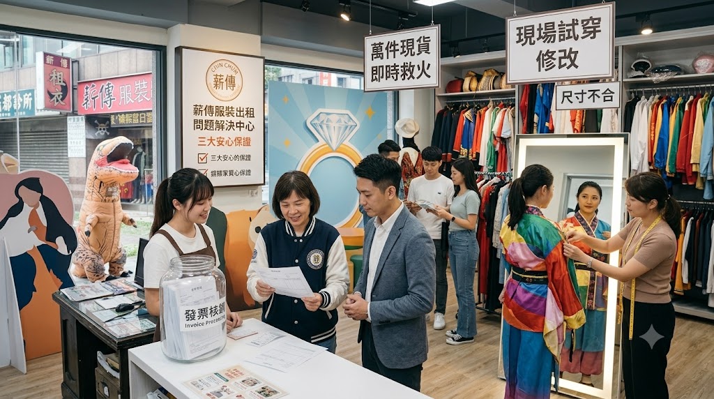 薪傳提供公家學校發票核銷與萬件現貨現場試穿解決網購延遲不合身